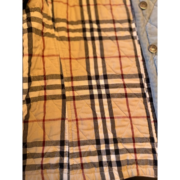 Burberry Quilted Jacket Beige Classic Check Lining Made in England Women's - Picture 4 of 7
